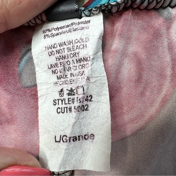 J Red Boho Hippie Aztec Wide Leg Palazzo Pants Women's Size L Tall - Picture 14 of 14